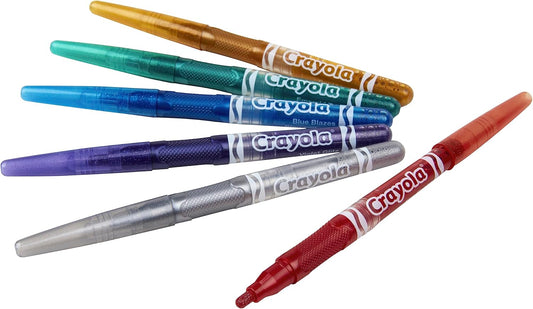 Crayola 6 Ct Glitter Markers - Marah Kids