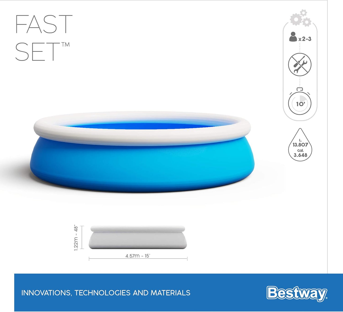 BWAGP BESTWAY POOL SET FAST SET 457X122 - Marah Kids