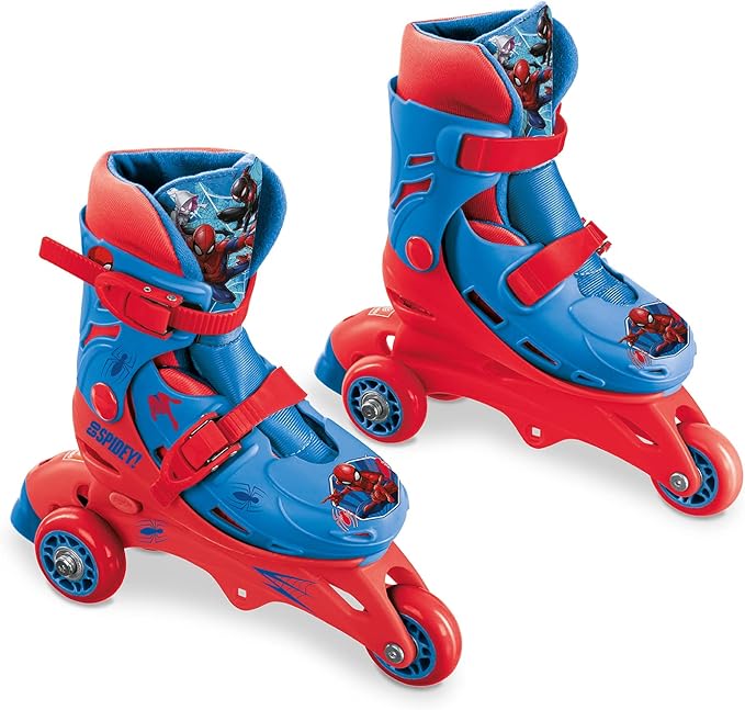 Mondo Roller Spiderman Tri Inline Skates Adjustable 29 - 32 - Marah Kids