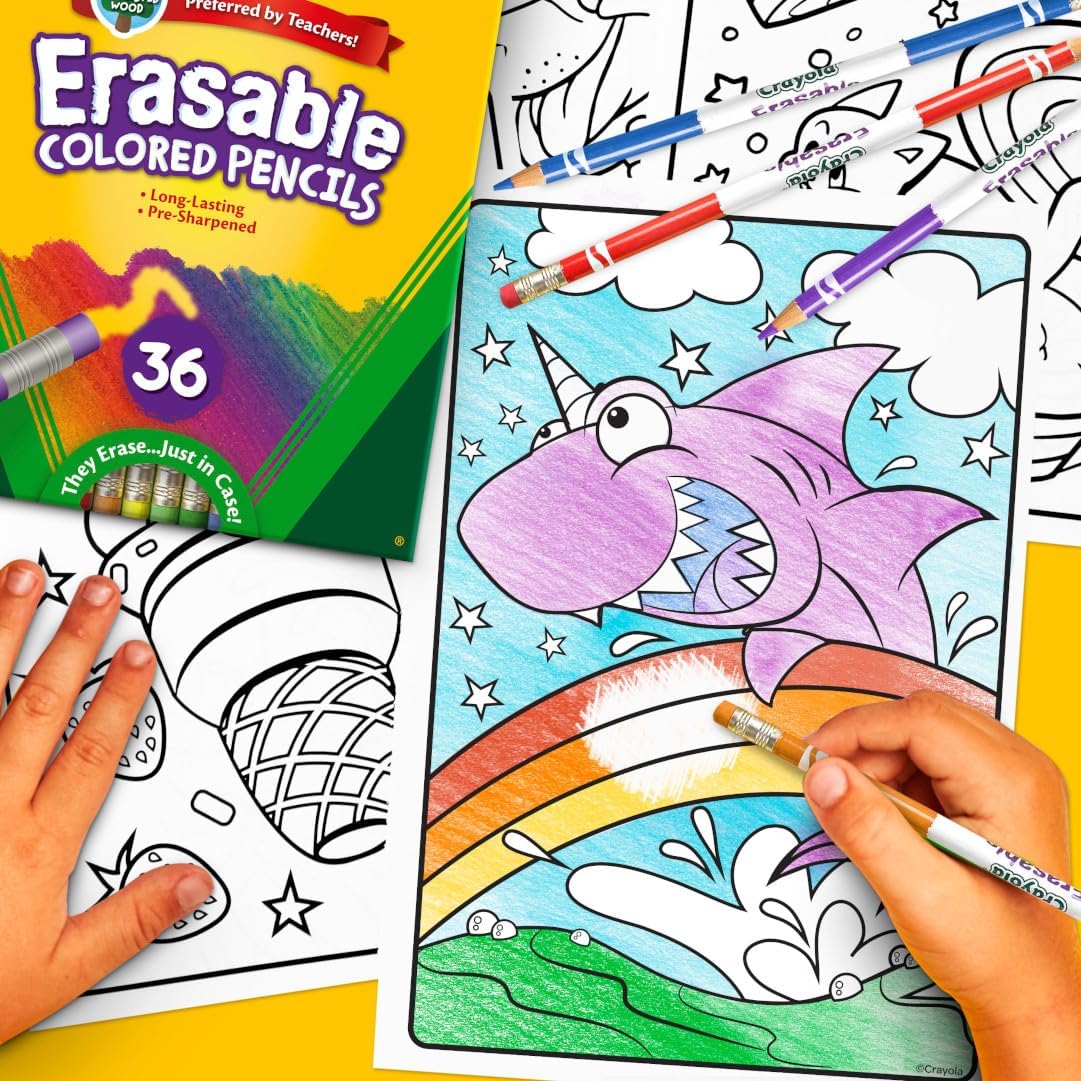 Crayola 36 ct. Erasable Colored Pencils - Marah Kids