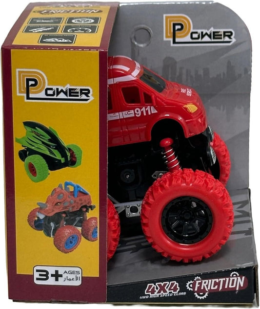 D - Power - Friction Fire Truck Pull - Back Toy - Red | Set - Realistic Design, Safe for Kids | 3+ - Marah Kids
