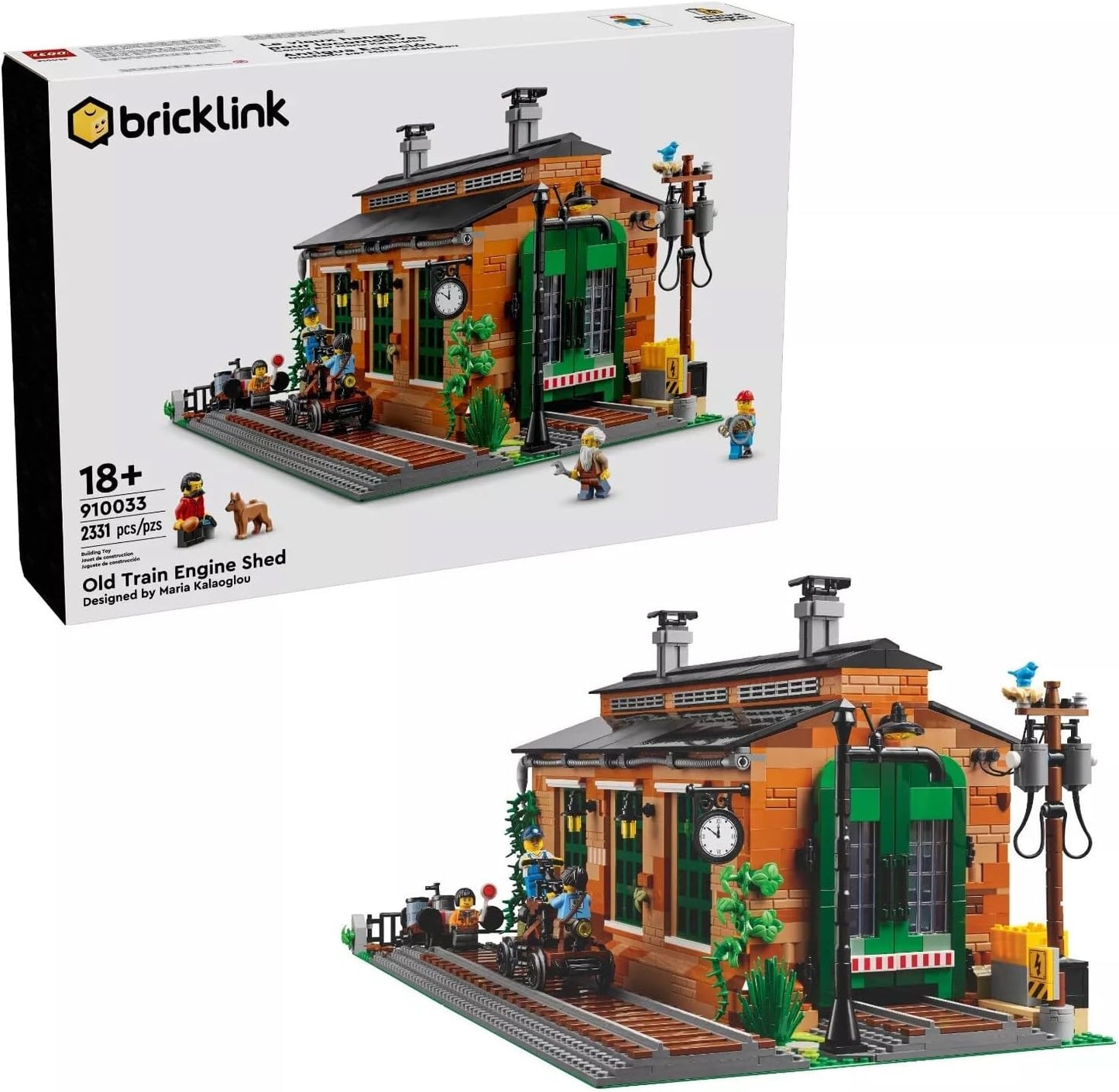 LEGO 910033 Old Train Engine Shed Building Kit - 2,331 Pieces