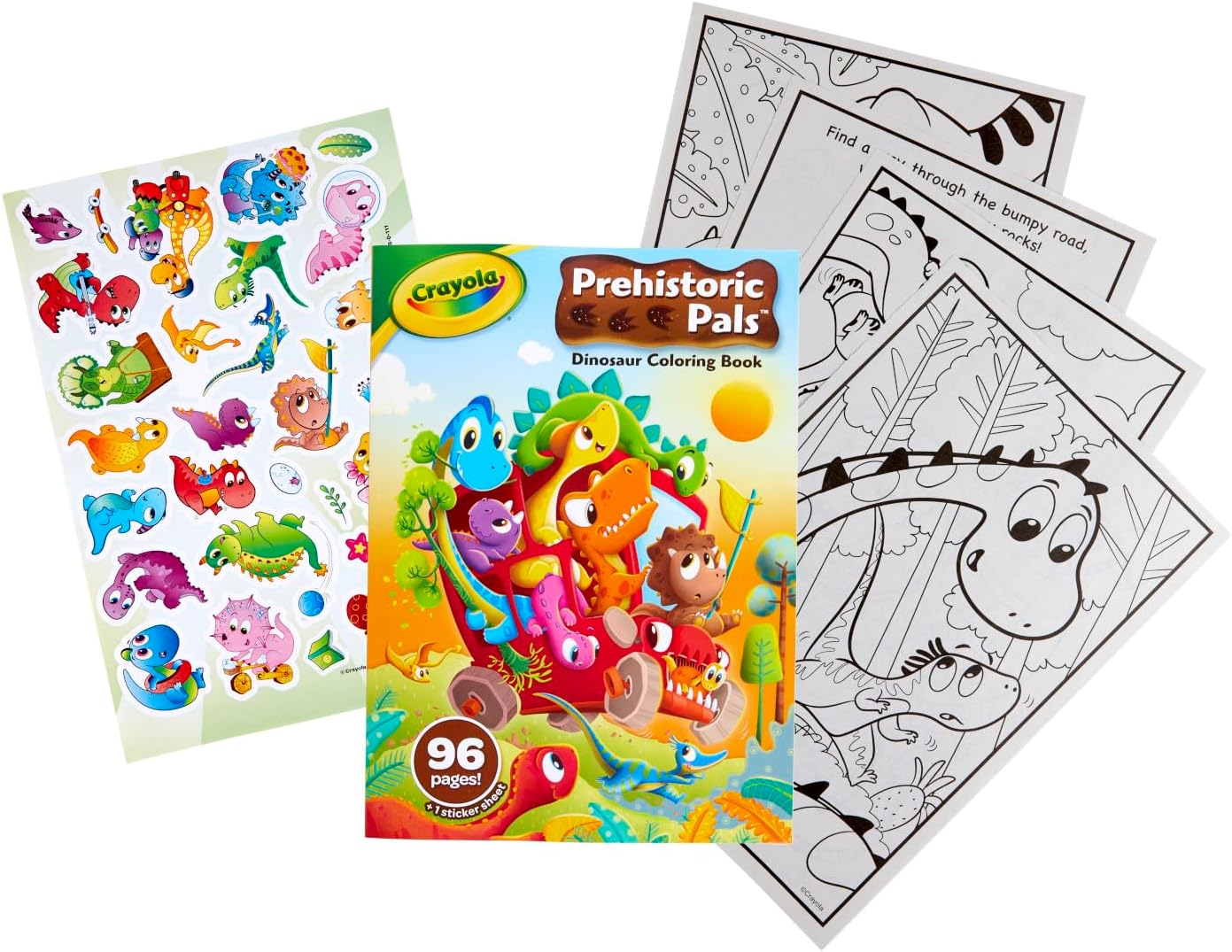 Crayola 96Pg Coloring Books - Prehistoric Pals - Marah Kids