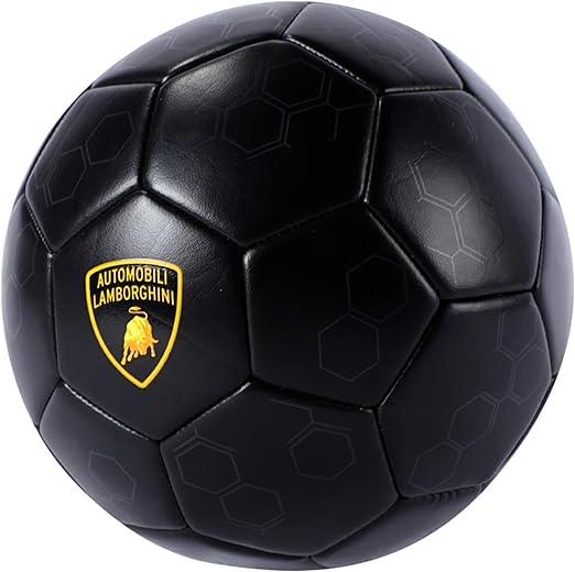 Lamborghini 5 Machine Sewing Pvc Soccer Ball - Black - Marah Kids