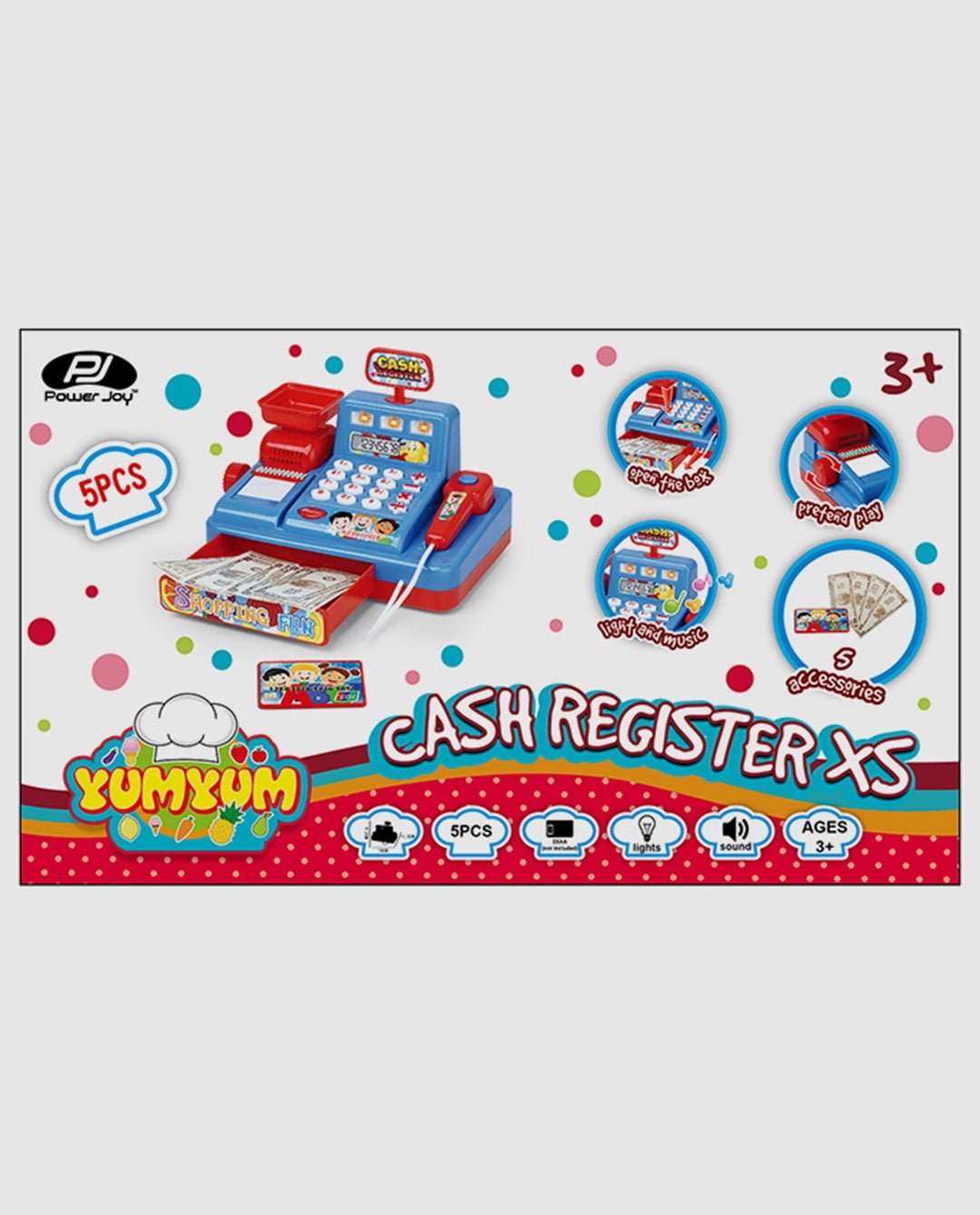 Power Joy Yumyum Cash Register extra small Battery Operated - Marah Kids