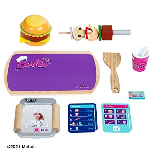 Klein Toys Theo Klein Barbie Bistro | Wooden Restaurant Toy, Ages 3+
