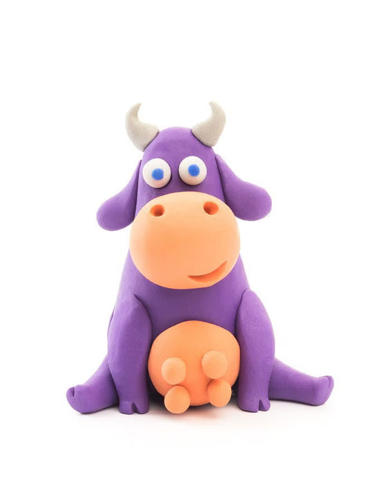 Hey Clay Diy Cow Plastic Creative Modelling Air-Dry Clay For Kids 3 Cans