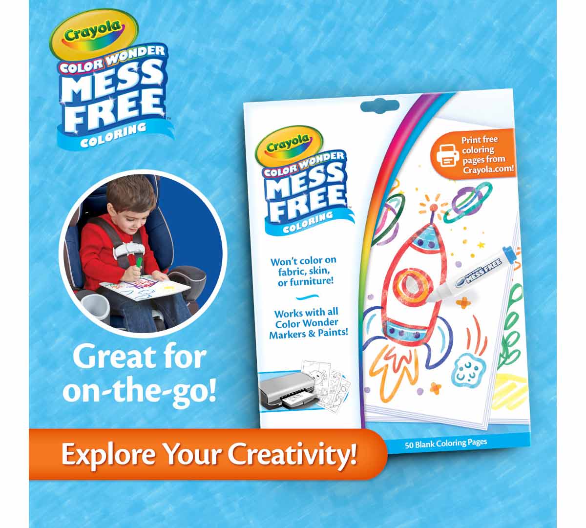Crayola Color Wonder 50 Blank Coloring Pages - Marah Kids