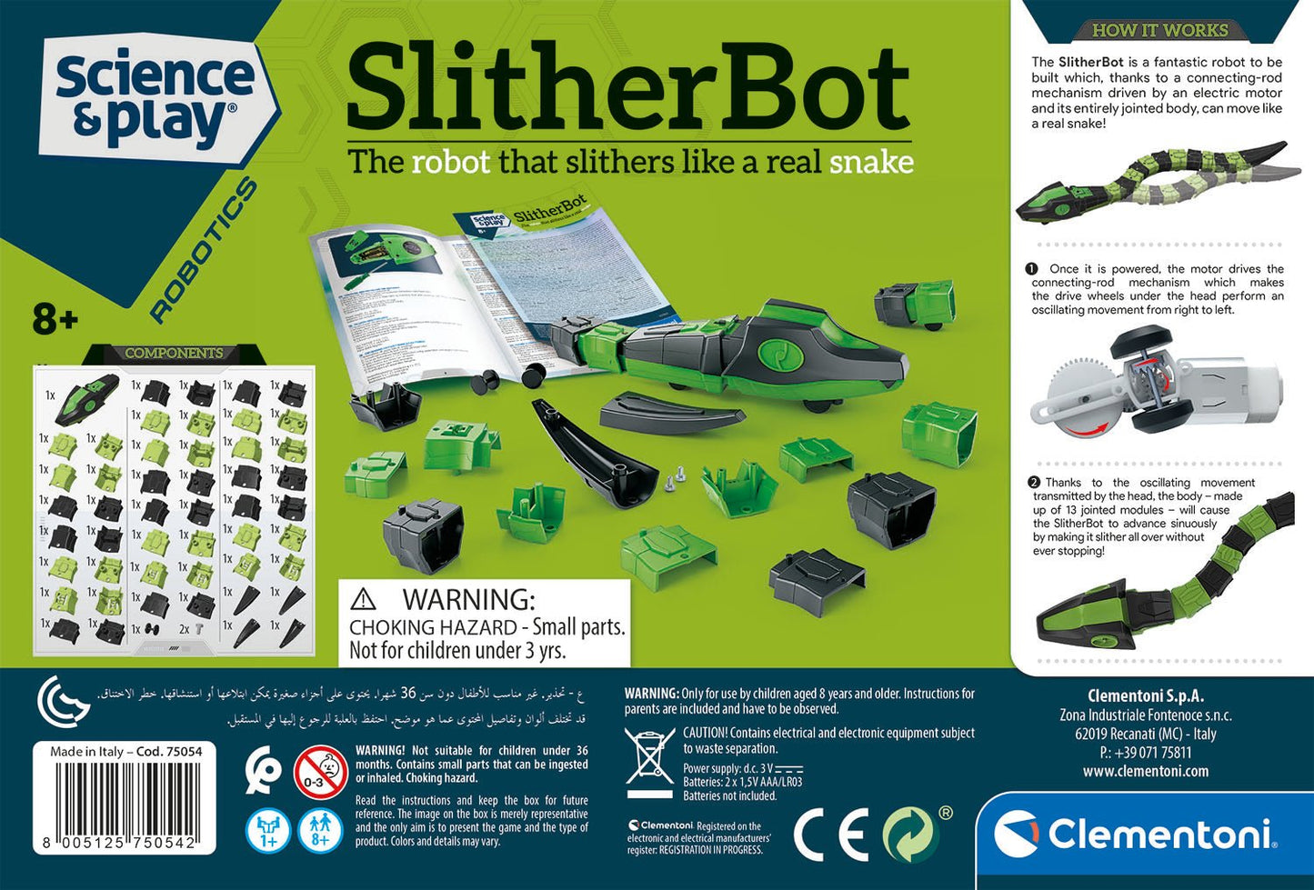CLEMENTONI CLEMENTONITONI SLITHER ROBOT B/O - Marah Kids