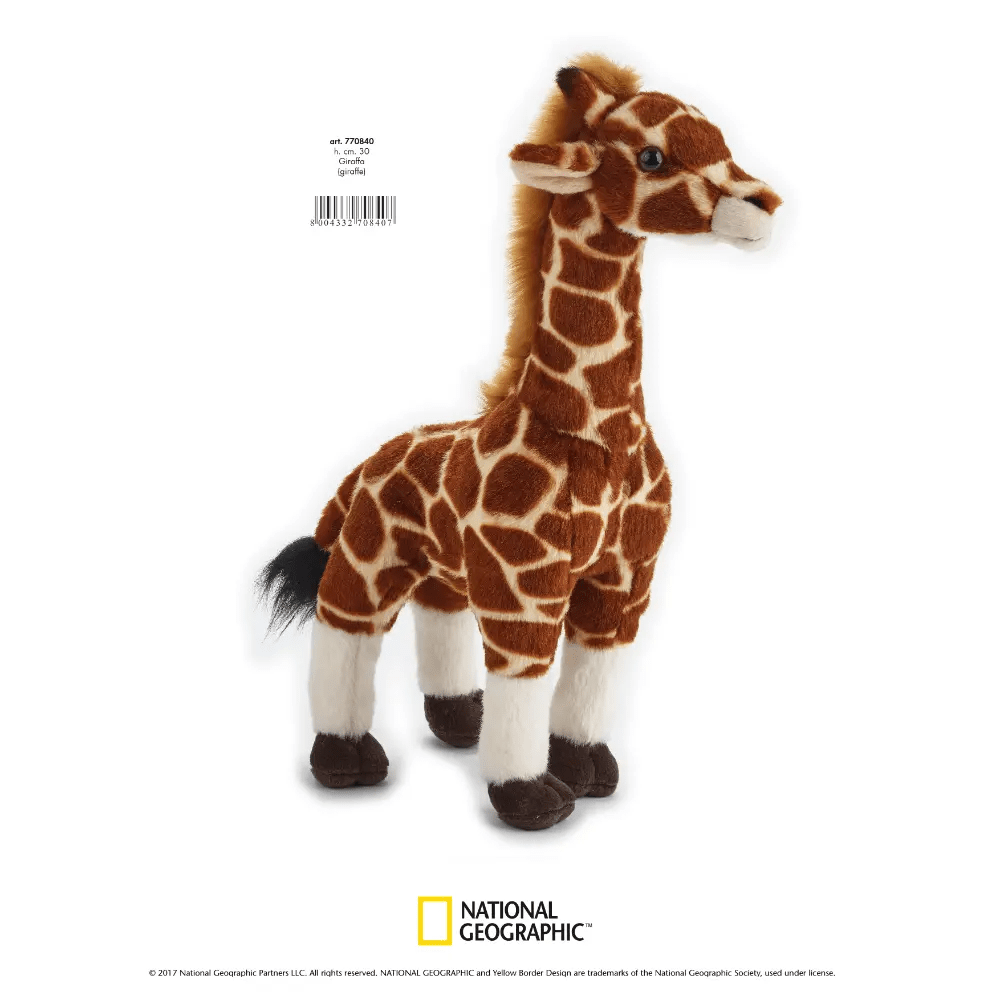 Natgeo Plush Cuddly Giraffe 12In - Marah Kids