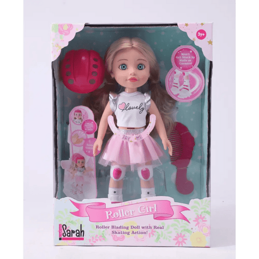Sarah Creations - 14'' B/O Infrared Roller Skating Girl With Music - Marah Kids