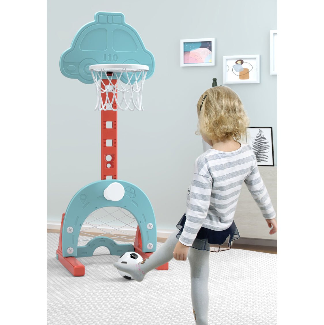 Lovely Baby - Basketball Stand W/ Football Goal - Marah Kids