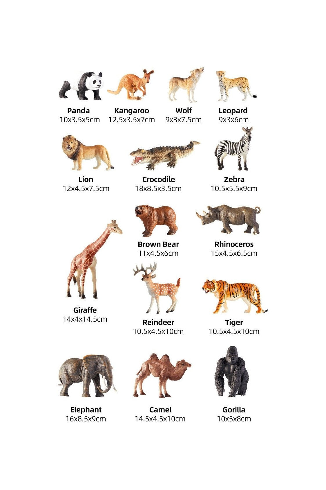Safari Animals - 15Pcs