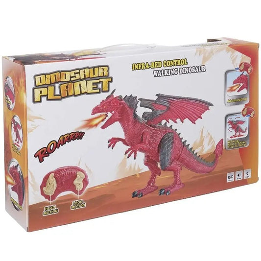 Sam Toys - Dinosaur Planet - Rc Dinosaur With Spray&Mist - Red - Marah Kids