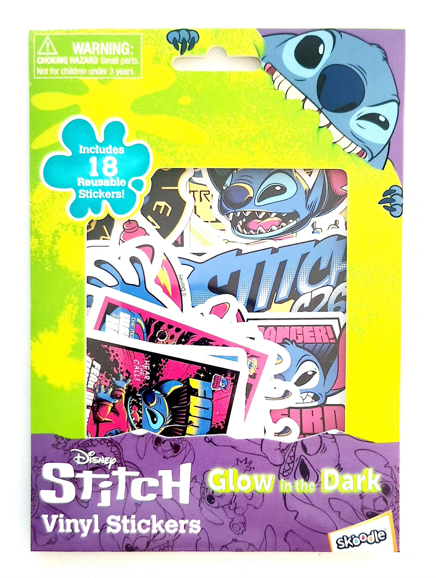 Disney Stitch Glow In The Dark Stickers