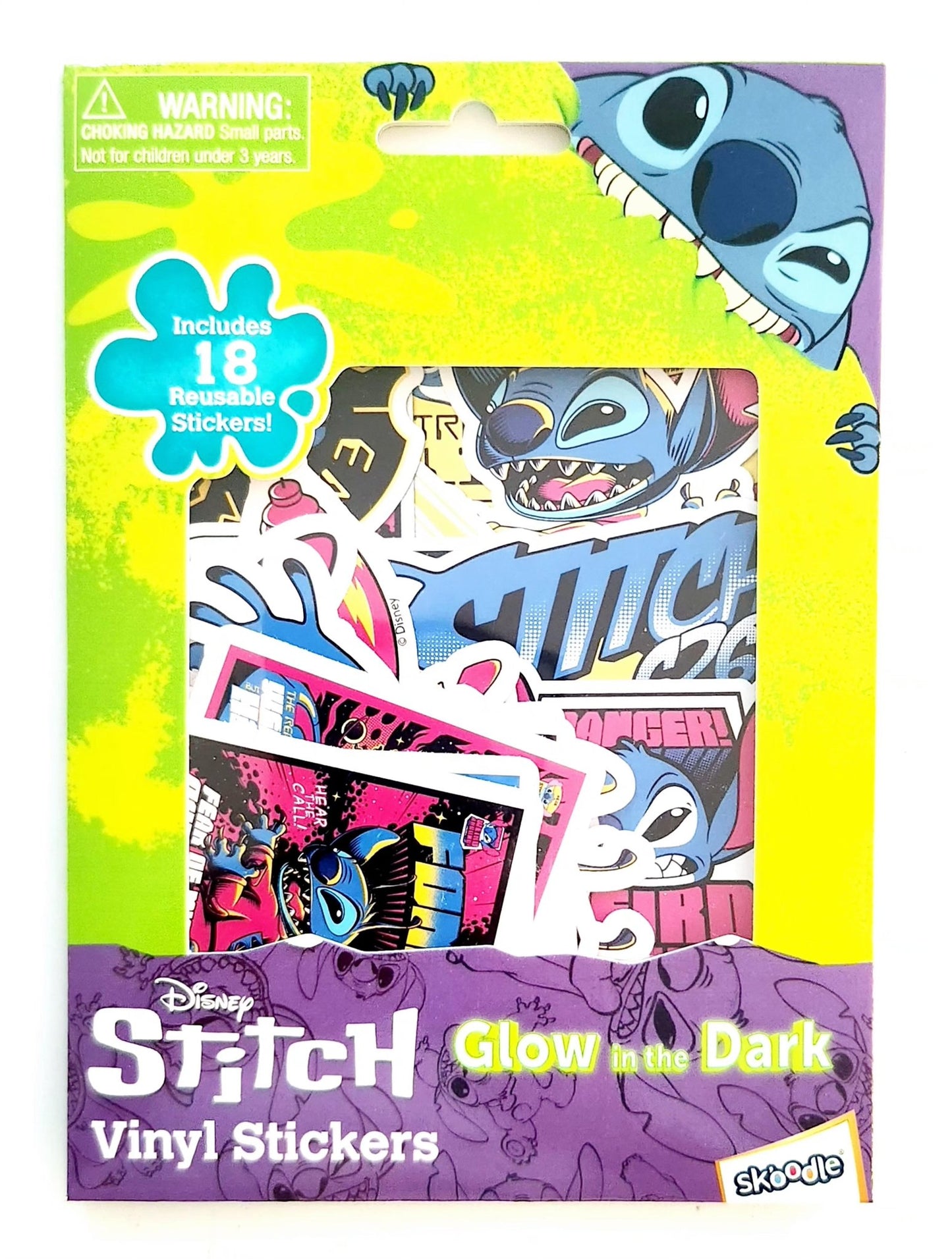 Disney Stitch Glow In The Dark Stickers - Marah Kids