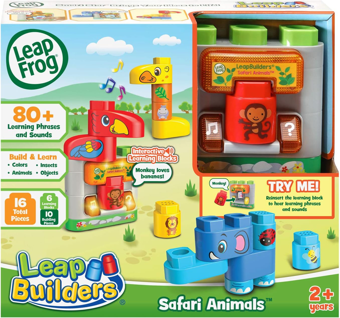 Leapfrog Block Play - Wild Animal - 80 - 604600 - Marah Kids