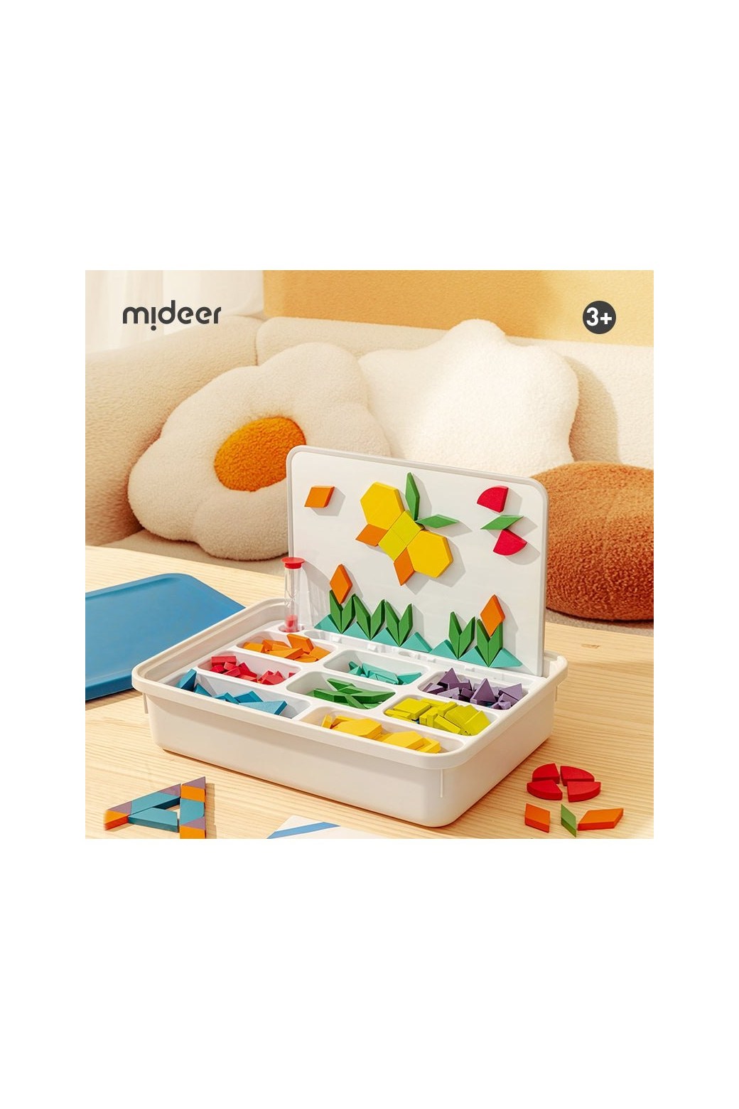 Magnetic Wooden Geometry Blocks - 250 Pcs