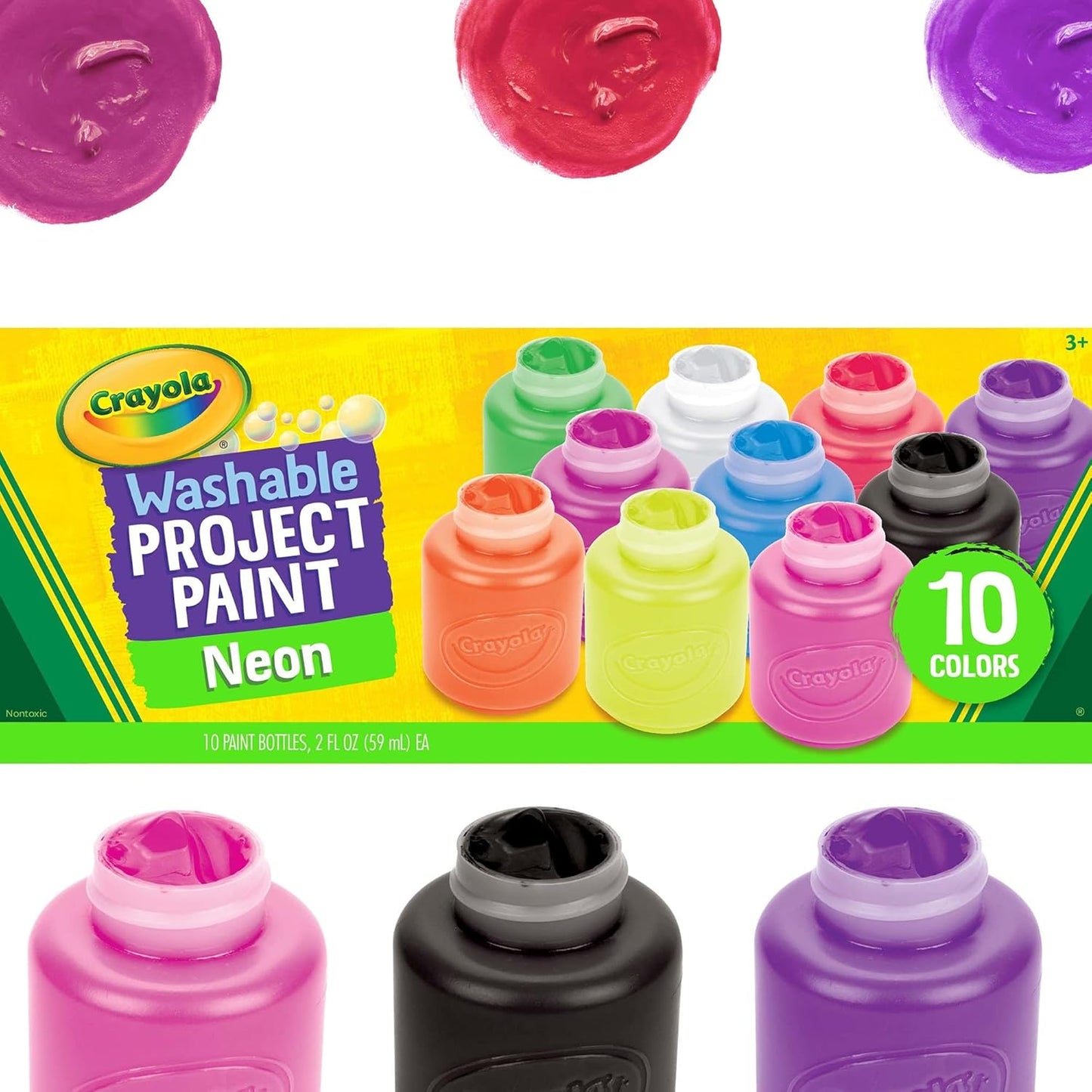 Crayola 10 ct. 2 - oz. Neon Paint Set - Marah Kids