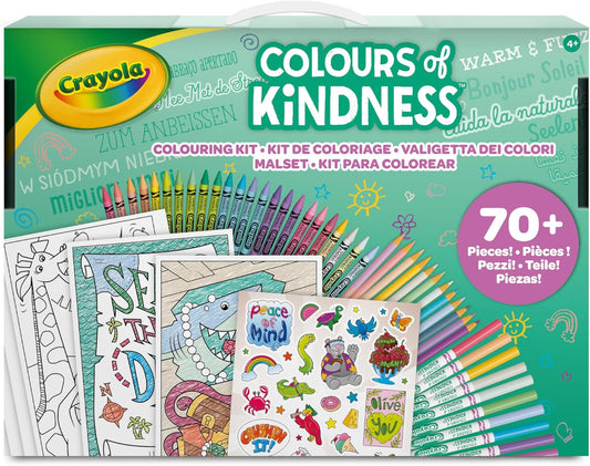 CRAYOLA Colours of Kindness Art Case | Includes Crayons, Markers, Pencils, Stickers & Paper | Ideal for Kids Ages 4+ - Marah Kids