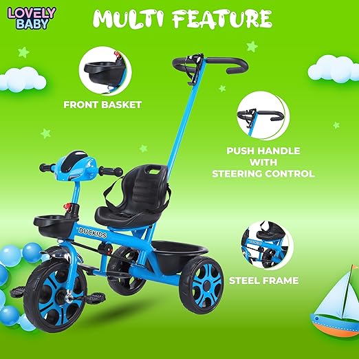 Lovely Baby Duckids 3 - Wheel Tricycle - Blue - Marah Kids