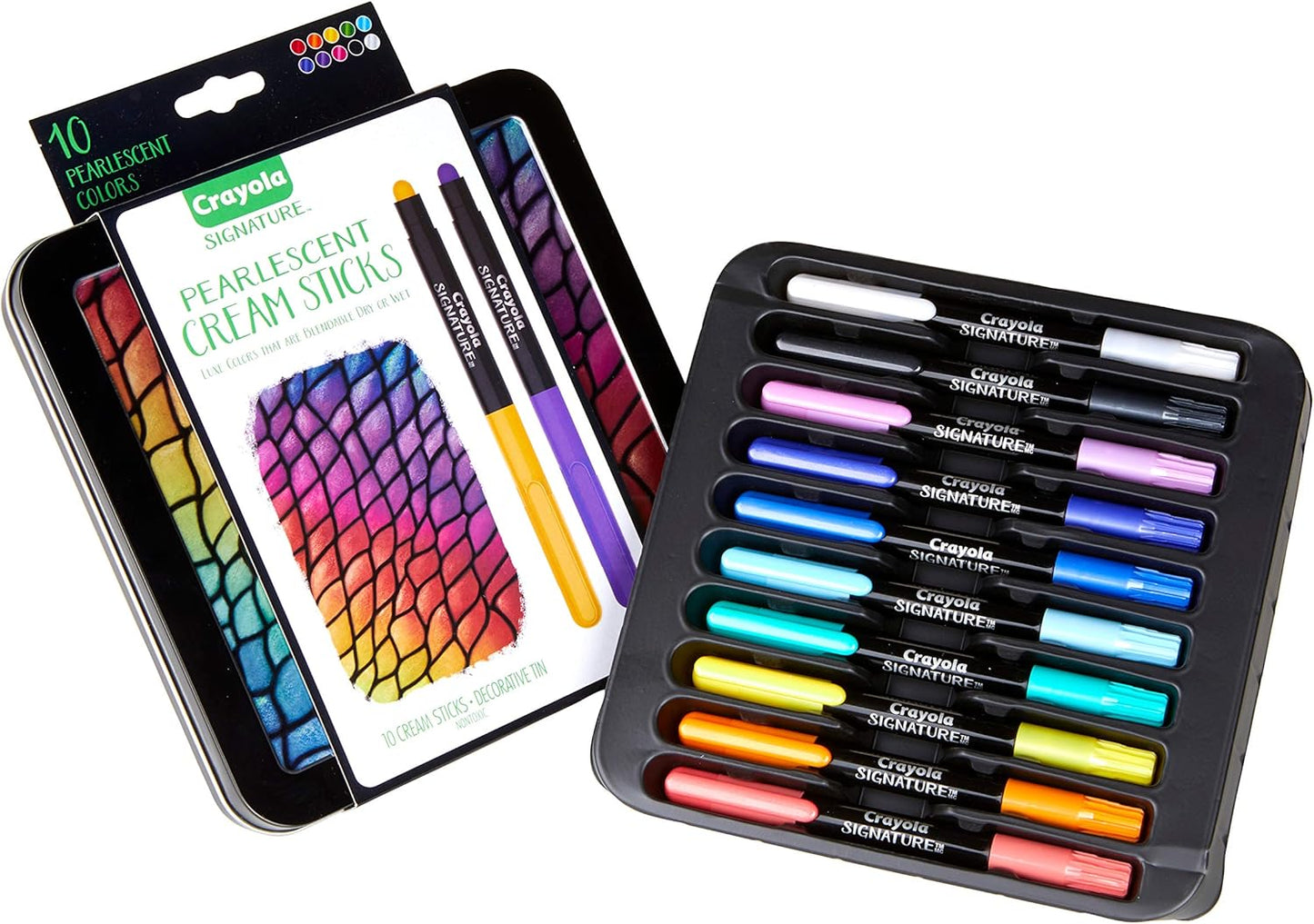 Crayola Signature Pearlescent Cream Sticks, 10 Count - Marah Kids