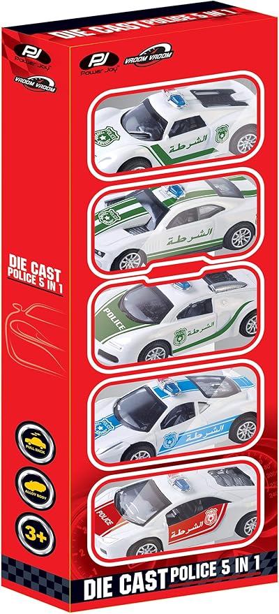 Power Joy Vroom Vroom Diecast UAE Police Car Assorted (Style and Color May Vary) - Marah Kids