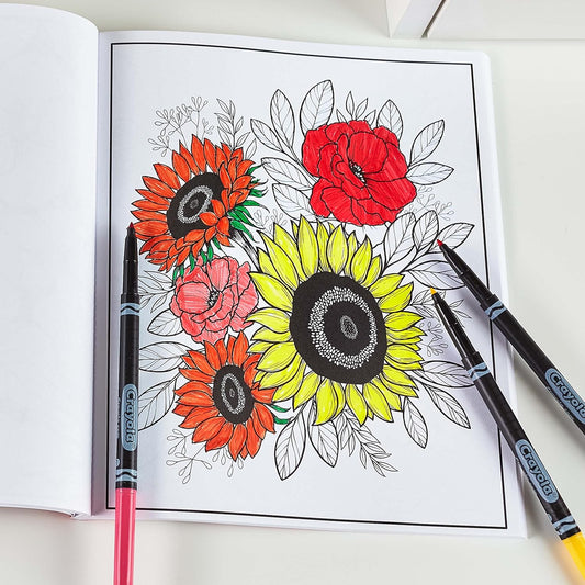 Crayola 40 - Page Coloring Book, Colors in Bloom - Marah Kids