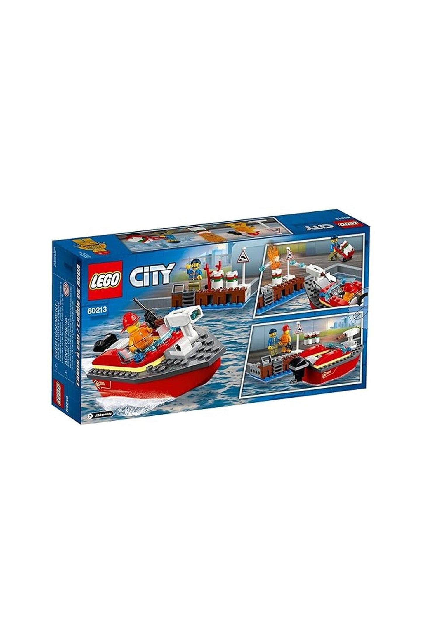 Lego City Fire Dock Side Fire Boat Building Set
