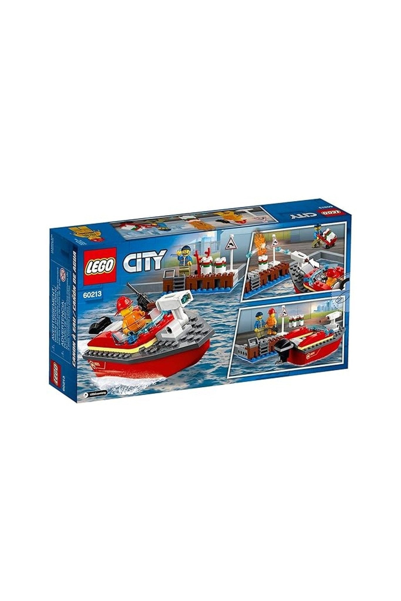 Lego City Fire Dock Side Fire Boat Building Set - Marah Kids