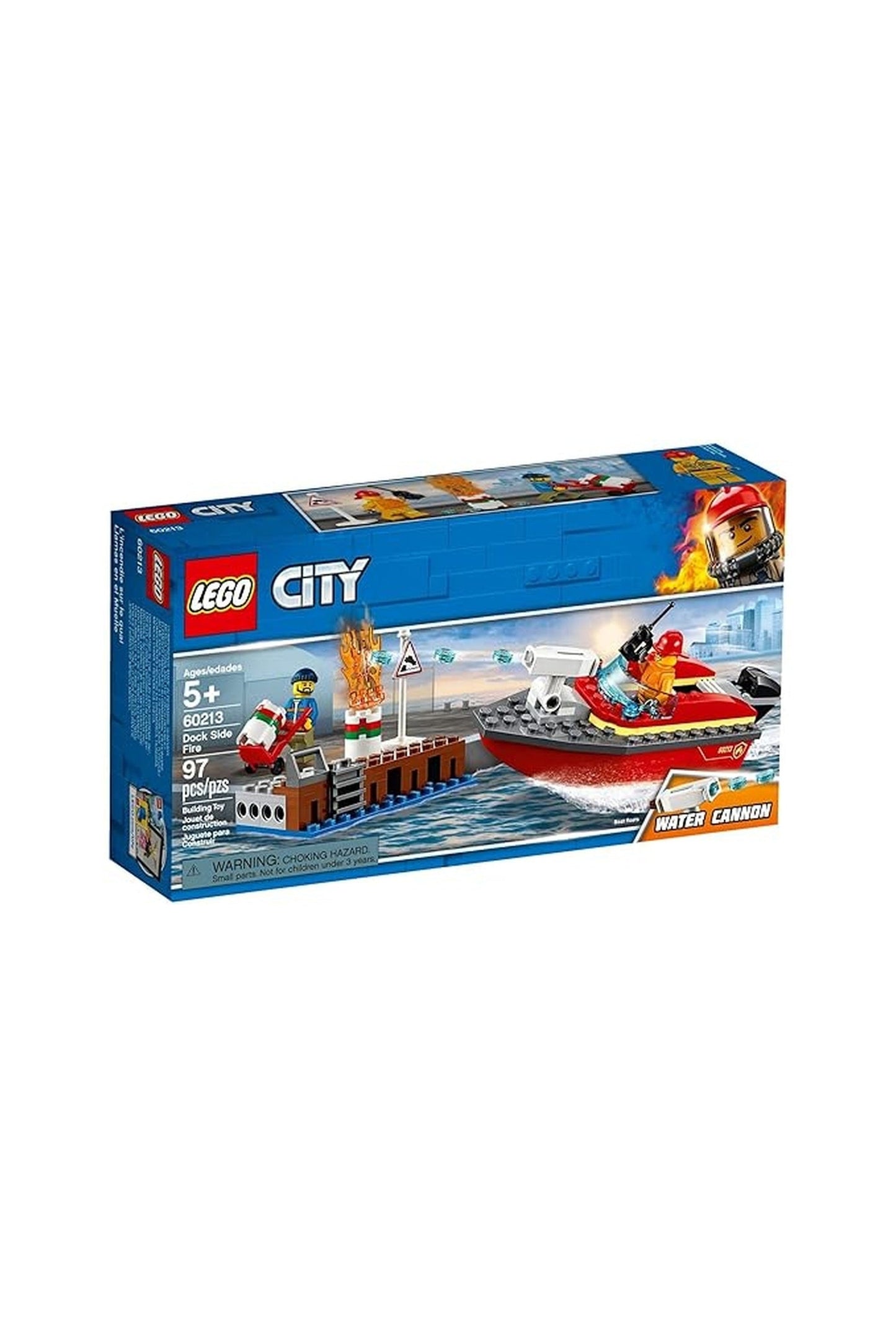 Lego City Fire Dock Side Fire Boat Building Set