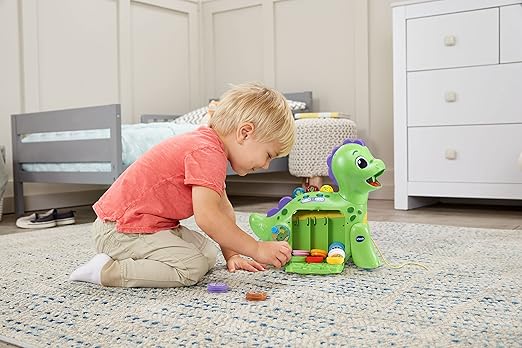 VTech Chomp - along Dino, Musical Toddler Toy, Teaches Numbers, Colours & Food, Interactive Dinosaur Toy for 2, 3, 4+ Year Olds, English Version - Marah Kids