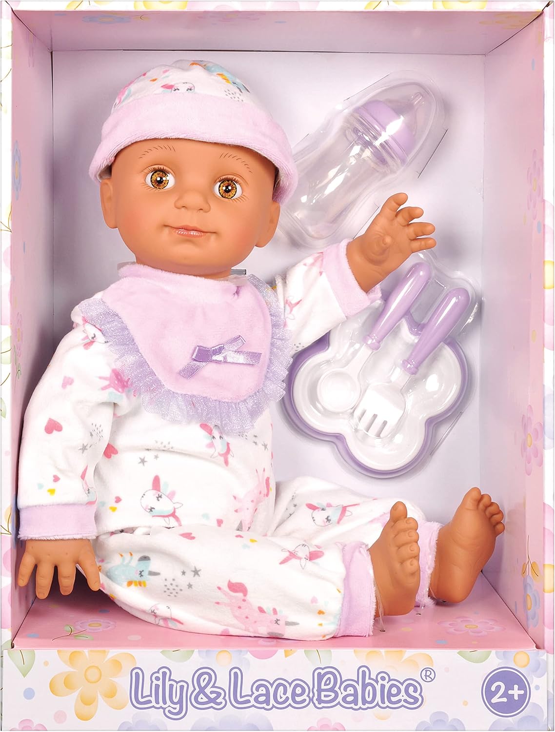 Lotus - 18" inch, Soft - bodied Baby Doll – Hispanic (No Hair) - Marah Kids