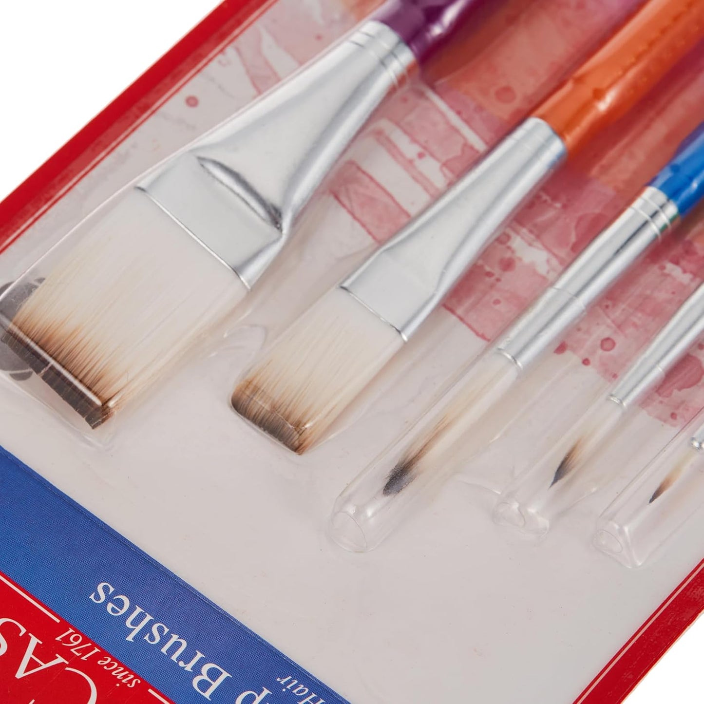 FABER - CASTELL GRIP PAINT BRUSHES ROUND & FLAT COMBINATION 5PC (2,6,10, 8, 12) - Marah Kids