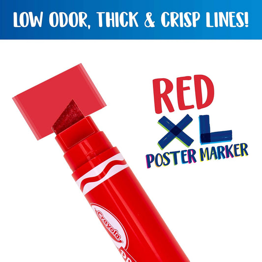 Crayola Project 1 ct. XL Poster Marker, Red - Marah Kids