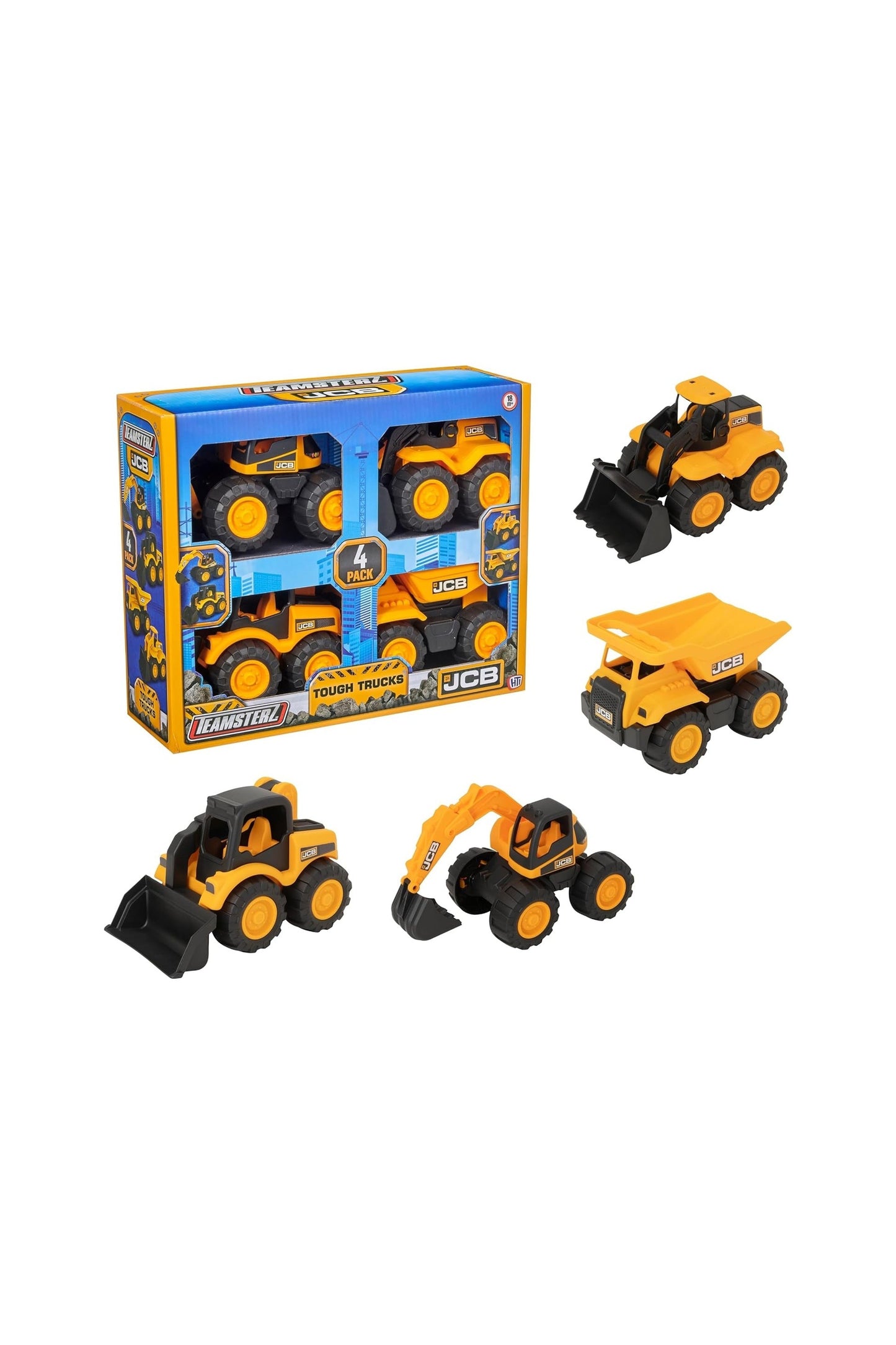شاحنات Tz JCB 7" Tough، 4 قطع