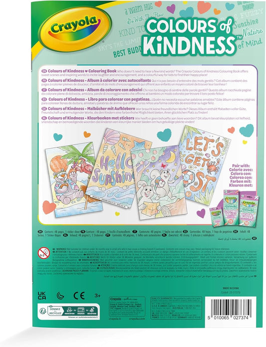 Crayola - Colors of Kindness Coloring Book, 48 Pages + 1 sticker sheet - Marah Kids