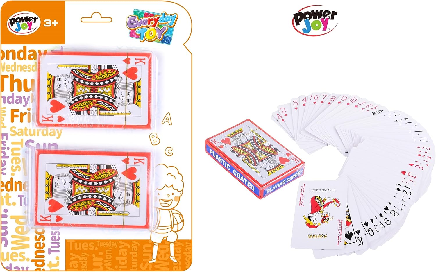 Power Joy Everyday Toy Playing Cards 54 2Decks - Marah Kids