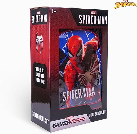 MARVEL GAMING SPIDER - MAN 3IN1 TROLLEY BOX SET 18" - Marah Kids