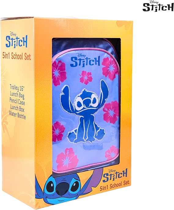 DISNEY STITCH FUR ENOUGH 5IN1 TROLLEY BOX SET 16" - Marah Kids