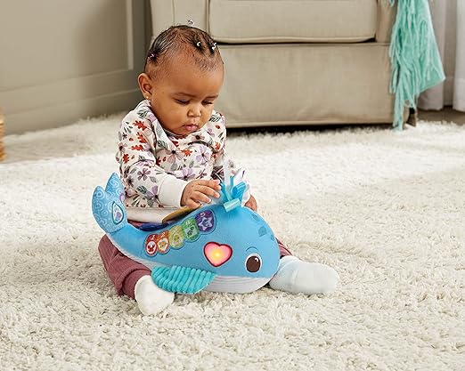 VTech Baby Snuggly Sounds Whale, Baby Sensory Toy with Lights, Sounds & Music, Interactive Gift for infants 3, 6, 9, 12 months +, English version - Marah Kids