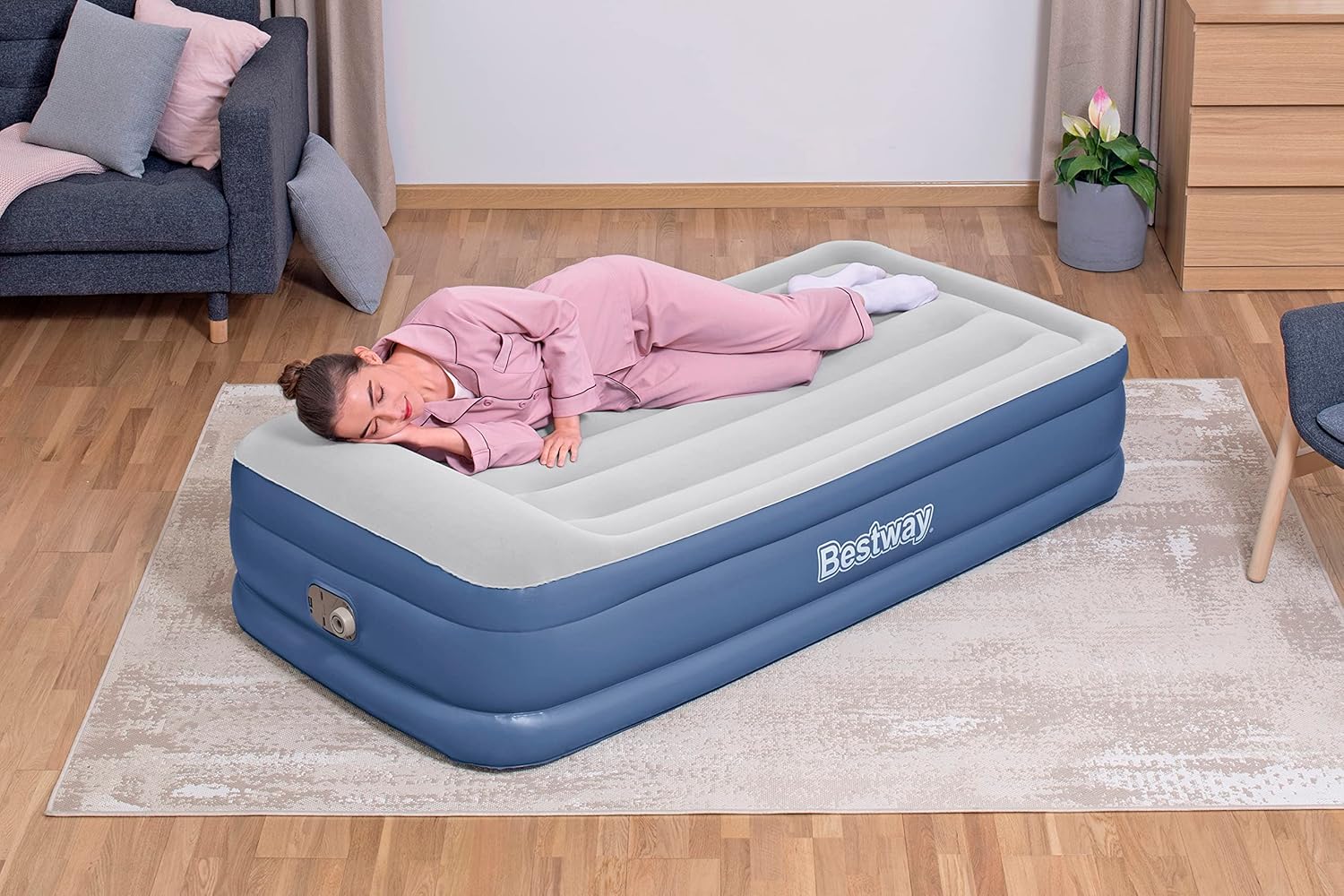 BESTWAY Airbed Twin B.I Ac Pump 191X97X46 - Marah Kids