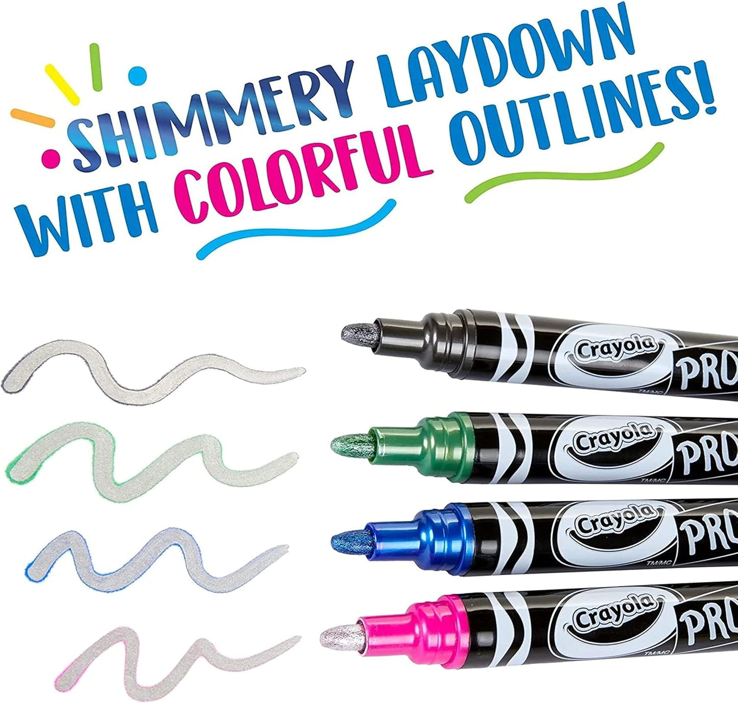 Crayola Project 4 ct. Metallic Outline Markers - Marah Kids
