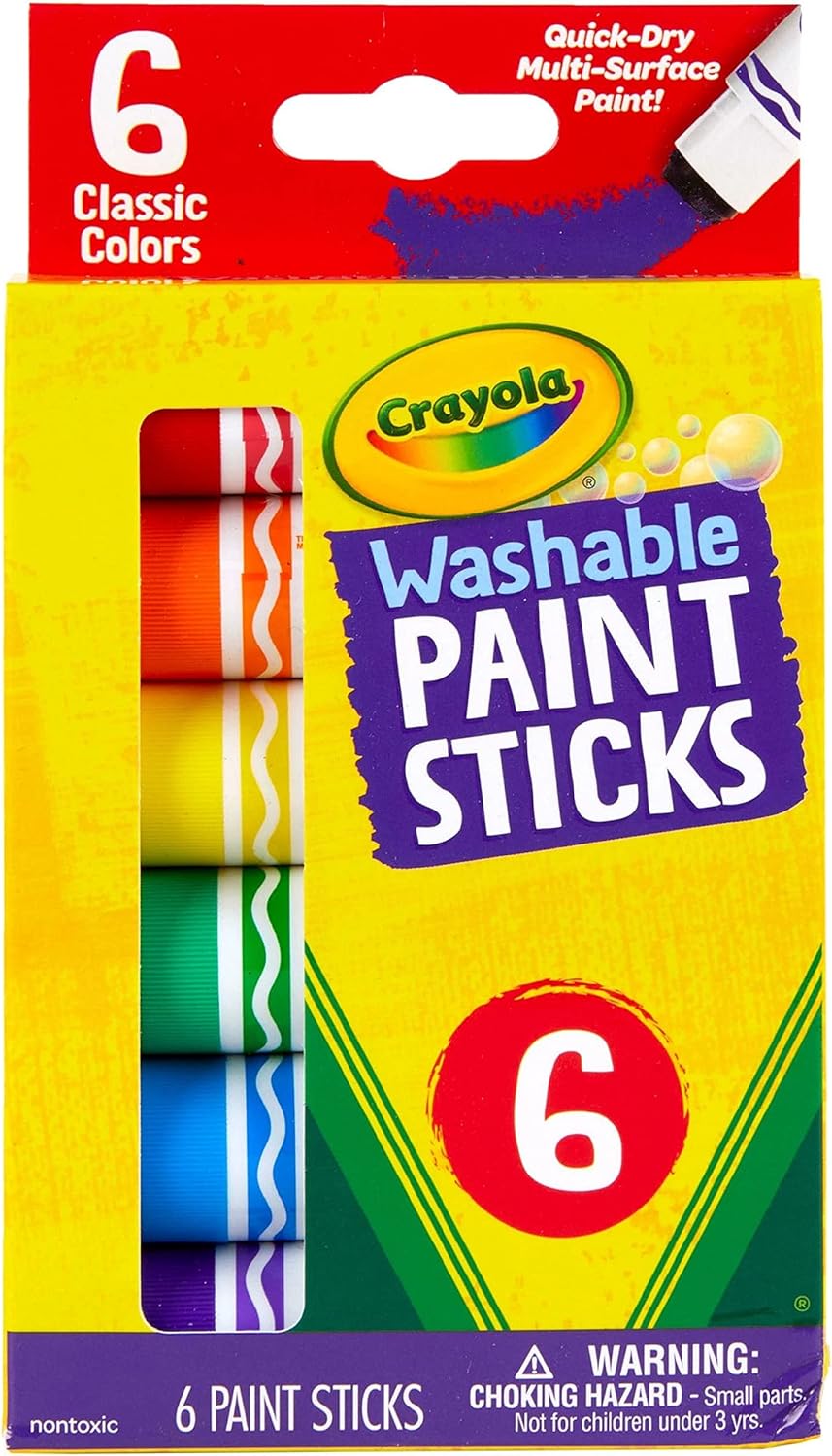 Crayola Washable Paint Sticks, Kids Paint Set, 6 Count - Marah Kids