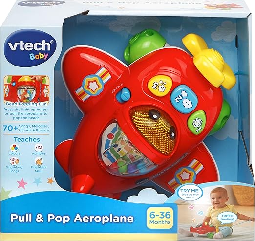 Vtech Pull & Pop Aeroplane - Marah Kids