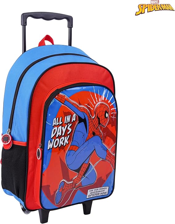 MARVEL SPIDER - MAN ALL IN A DAYS WORK 5IN1 TROLLEY BOX SET 18" - Marah Kids
