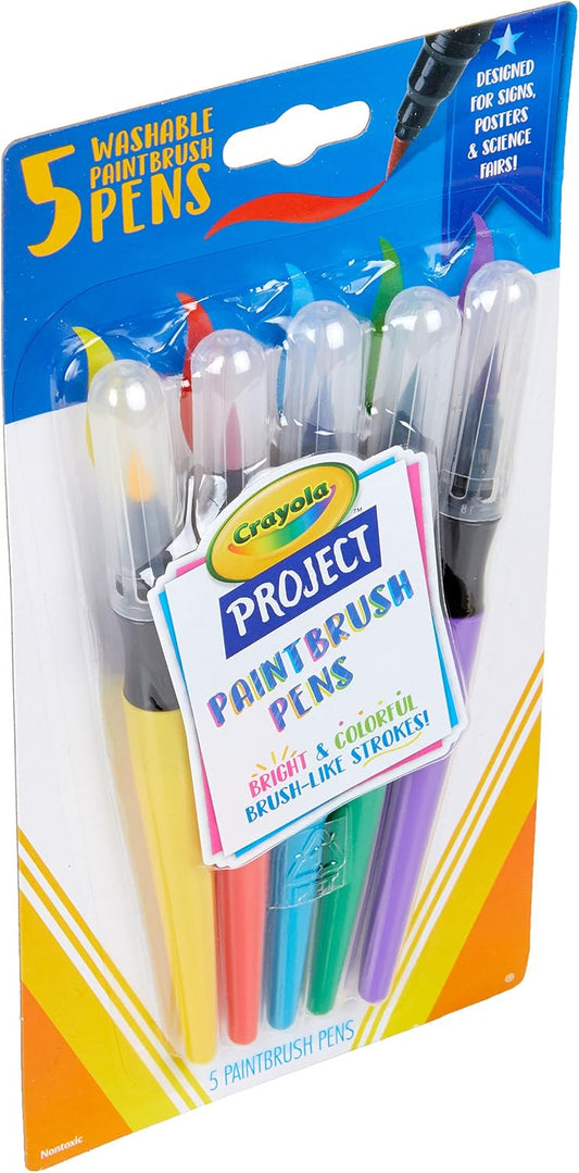 Crayola 5 ct. Washable No Drip Paint Brush Pens - Marah Kids