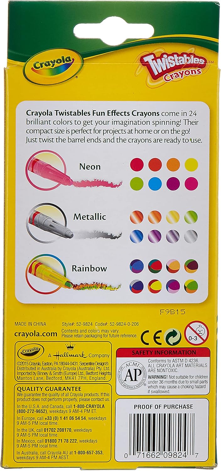 Crayola 24 ct. Twistables Fun Effects Crayons - Marah Kids