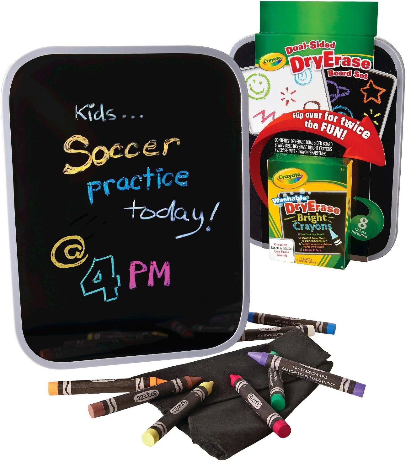 Crayola Dual - Sided Dry Erase Board Set with Bright Crayons - Marah Kids