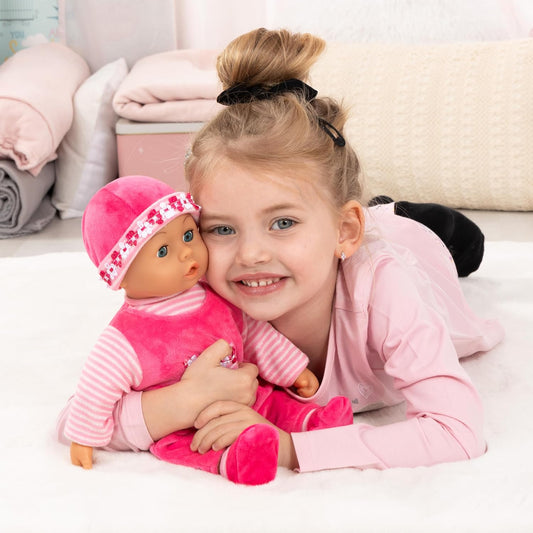 Bayer Design First Words Cute Baby Doll With Accesories 38Cm Set B/O - Marah Kids